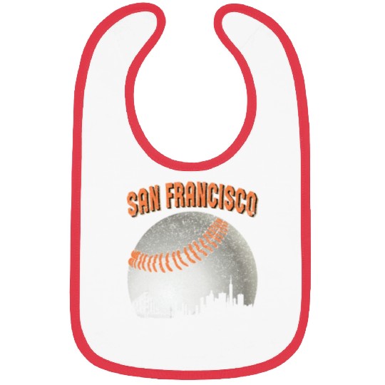 San Francisco Vintage Skyline Baseball For Gameday Bibs