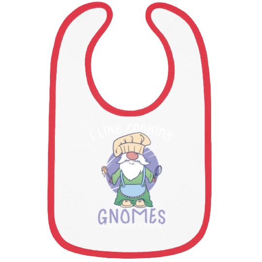Cooking Cook Chef Gnomes Gnome Lover Funny Gnome Bibs