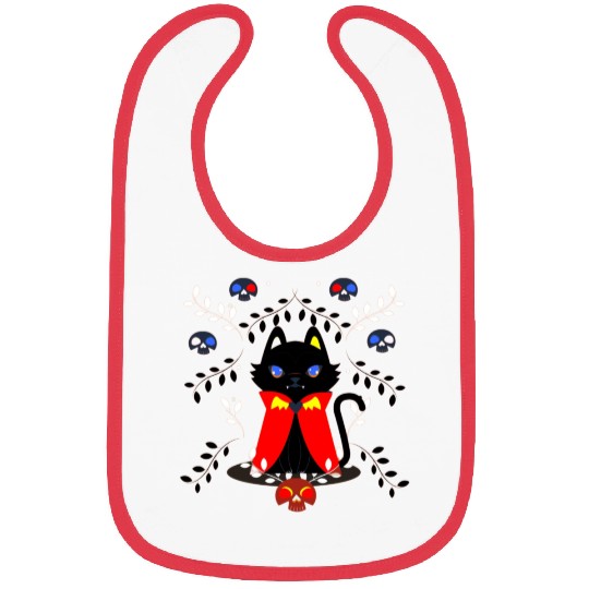 Vampire cat Bibs