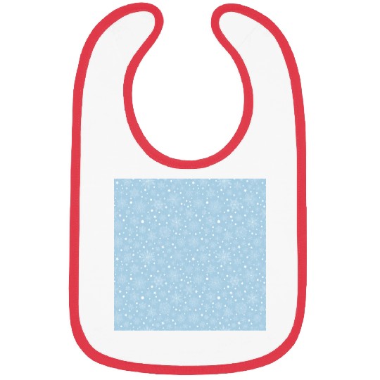 Light Blue Snowflakes Pattern Bibs