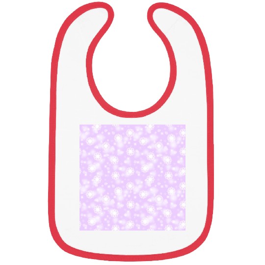 Violet Snowflakes Pattern Bibs