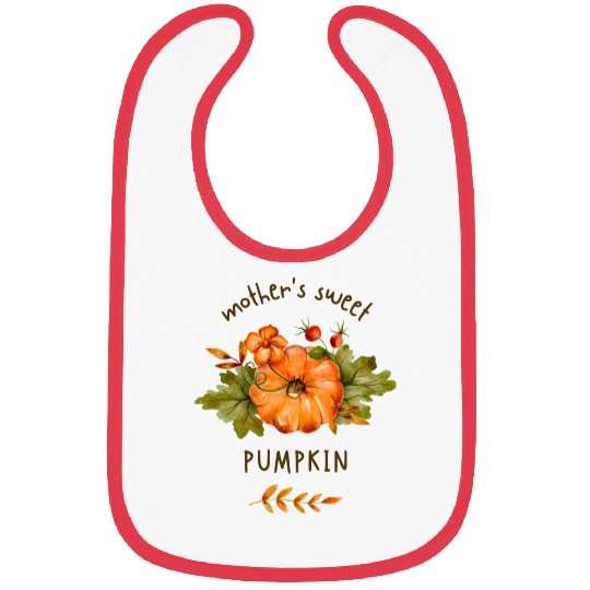 Orange Cute Pumpkin Bibs