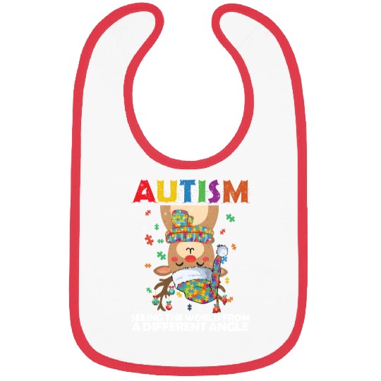 Autism Rudolph Deer Christmas Bibs