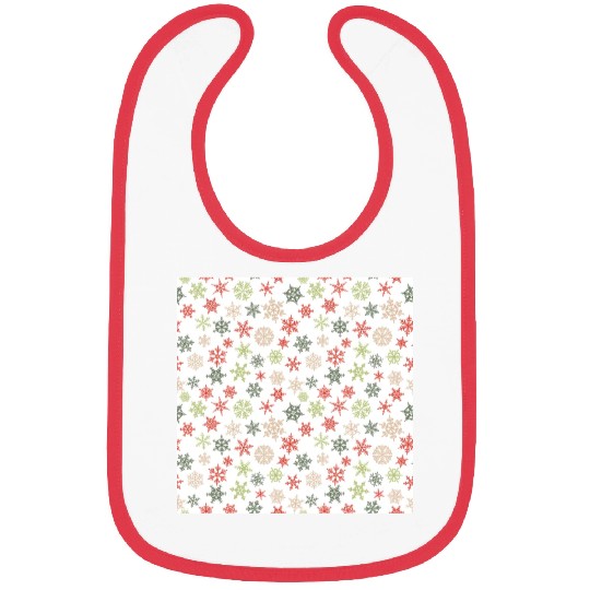 Modern Snowflakes Pattern Bibs