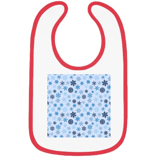 Blue Snowflakes Pattern Bibs