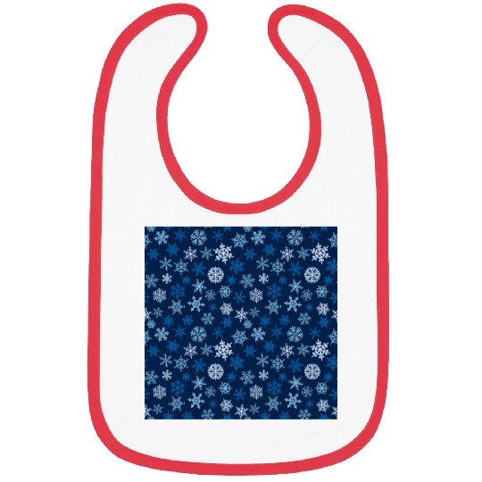 Blue Snowflakes Pattern Bibs