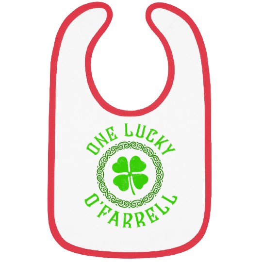 One Lucky O'Farrell Irish Family Four Leaf Clover Bibs