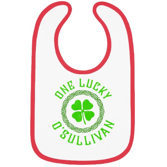 One Lucky O'Sullivan Irish Family Four Leaf Clover Bibs
