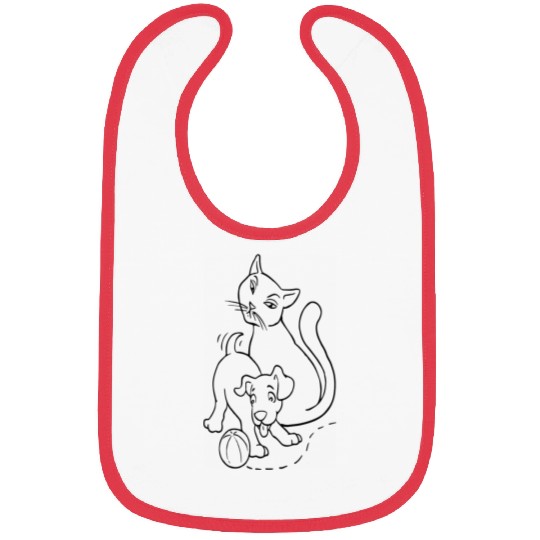 Cat And Dog Brown one Bibs