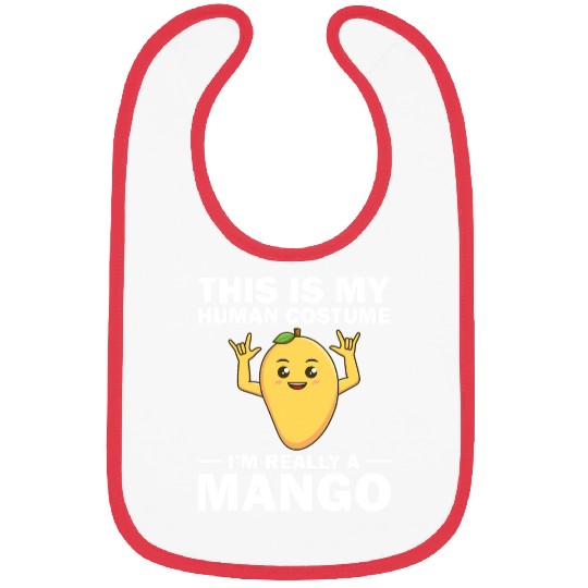 Funny This Is My Human Costume Mango Fruit Lover Bibs