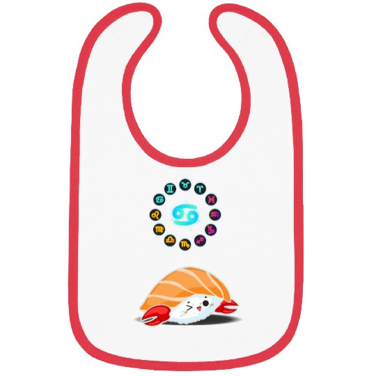 Japanese Sushi Funny Cancer Zodiac Sushi Lover Pun Bibs