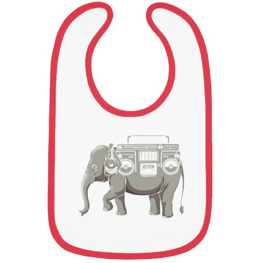 Elephant Ghetto Blaster Bibs