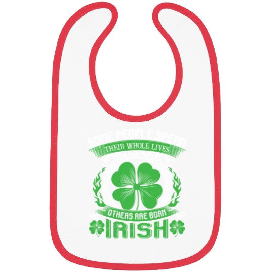 Born Irish Shamrock Lucky Clover Ireland Holiday Bibs