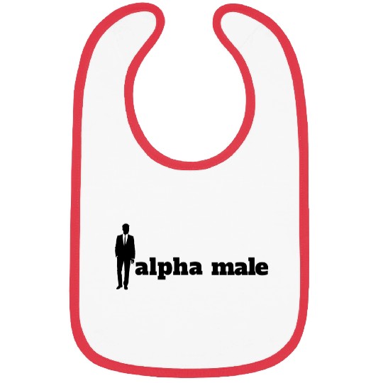 alpha male logo black Bibs