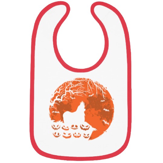 Shih Tzu And Moon Halloween Funny Dog Lover Gift Bibs