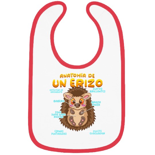 Anatomy Of A Funny Hedgehog Bibs