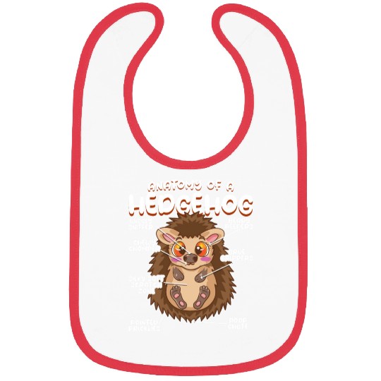 Anatomy Of A Funny Hedgehog Bibs