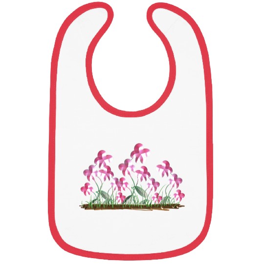 plants pink flowers nature icon Bibs