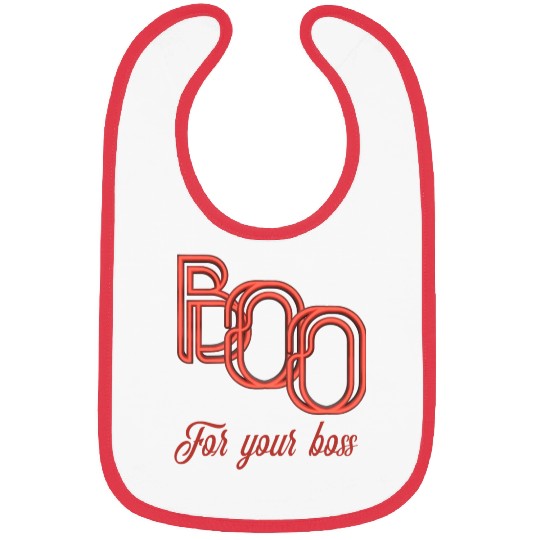 Boo for your Boss Red Haloween Costume Bibs