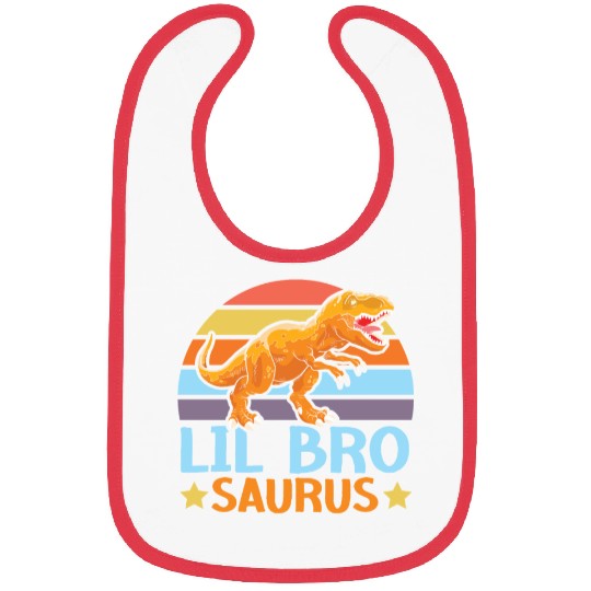 Lil Bro Saurus Best Bro Ever Brotherhood Dinosaur Bibs