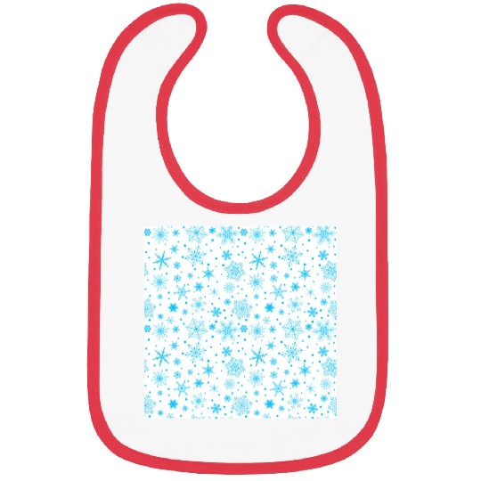 Snowflakes Pattern Blue White Bibs
