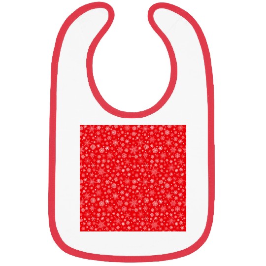 Red Snowflakes Pattern Bibs