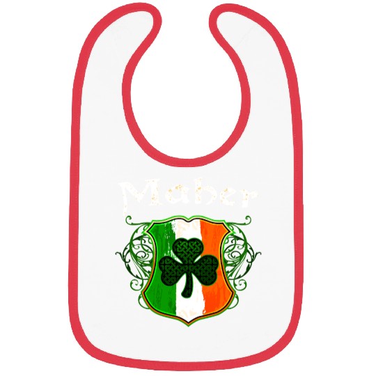Maher Irish Surname Ireland Flag Shield Shamrock Bibs