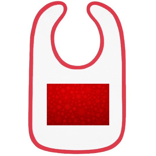 Abstract Red Snowflakes Pattern Bibs