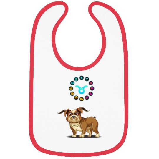 Funny Dog Lover Horoscope Taurus Zodiac Sign Cool Bibs