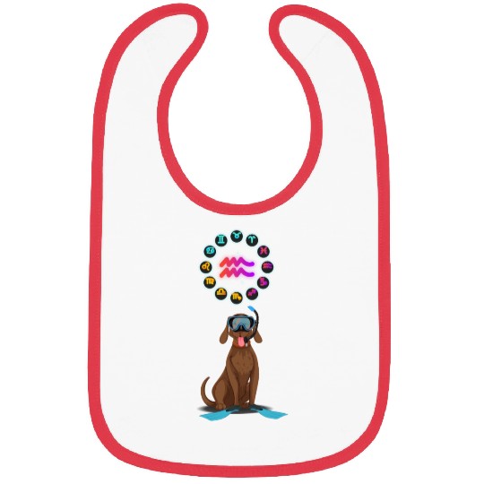 Funny Dog Lover Horoscope Aquarius Zodiac Sign Pun Bibs