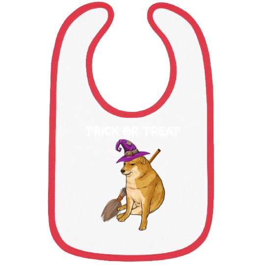 Cheems Dog Meme Trick or Treat Halloween Bibs