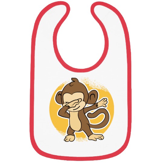 Cute Dabbing Monkey Bibs