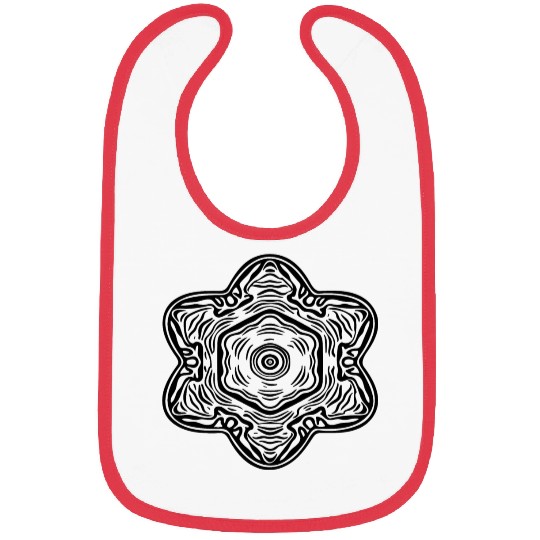 Geometric Mandala Flowers Pattern Shape Bibs