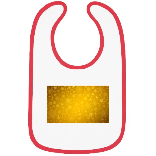 Abstract Yellow Christmas Winter Pattern Bibs