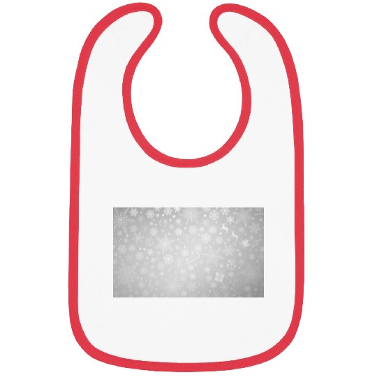 Abstract Grey Snowflakes Pattern Bibs