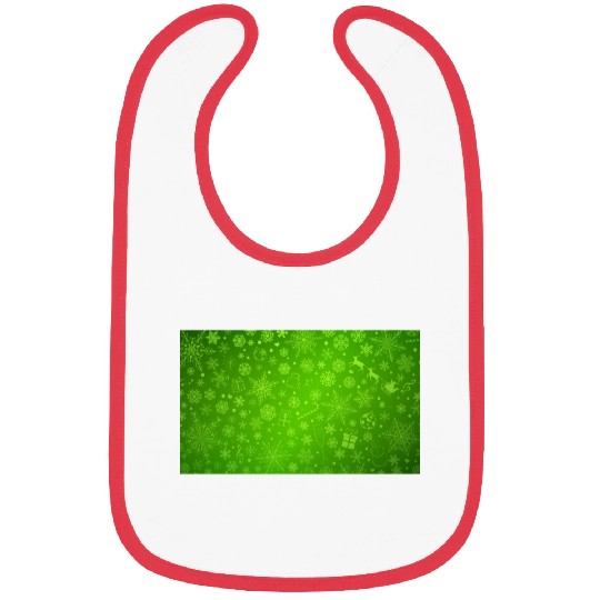 Abstract Green Christmas Winter Pattern Bibs