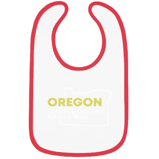 Pretty Oregon Map Design for proud Oregonians Bibs