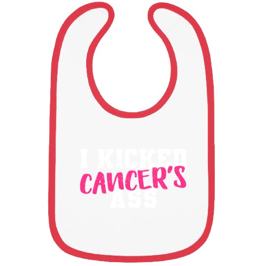 I Kicked Cancers Ass Breast Cancer Survivor Bibs