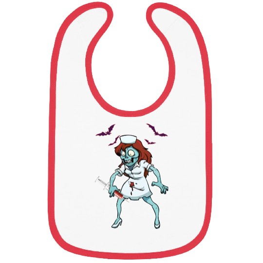 Zombie Nurse Emergency Halloween Bibs