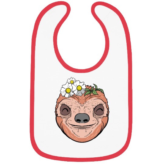 Flower Sloth Bibs