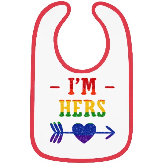 I'm Hers Lesbian Couple Matching Bibs