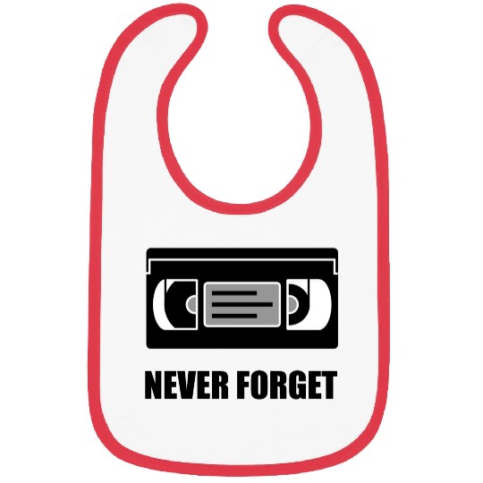 VHS Cassette Tape Never Forget Bibs
