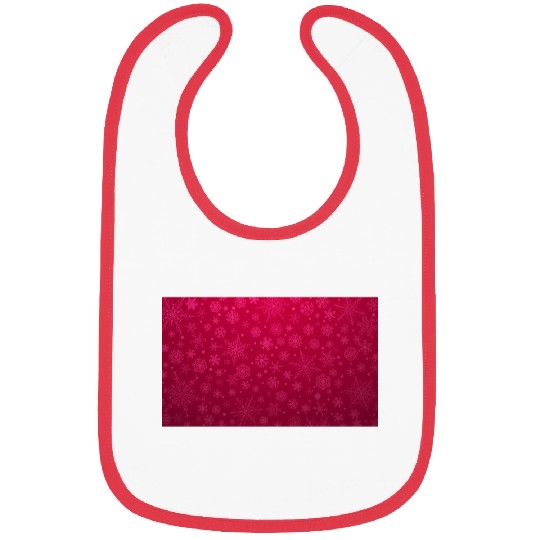 Red Snowflakes Aesthetic Pattern Bibs