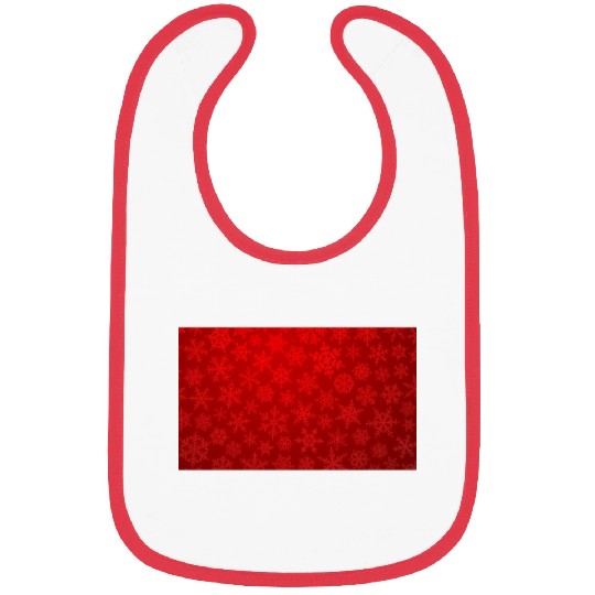 Red Snowflakes Christmas Pattern Bibs