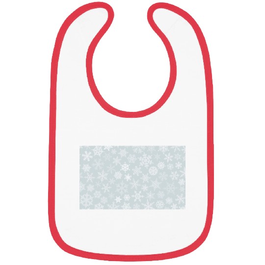 Winter Snowflakes Pattern Grey White Bibs