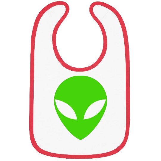Green Alien Head Bibs