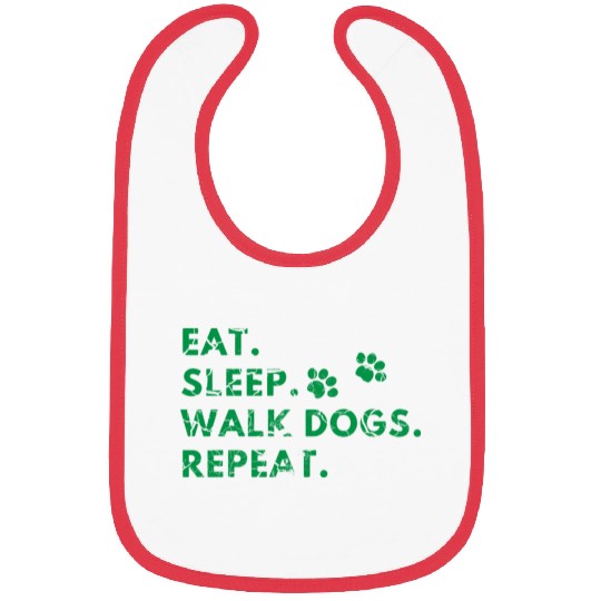 eat sleep walk dogs Bibs
