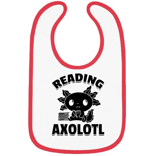 Axolotl Reading Axolotl Book Lover Book Reading Ax Bibs