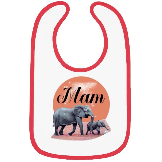 Mama Elephant Bibs Cute Classic