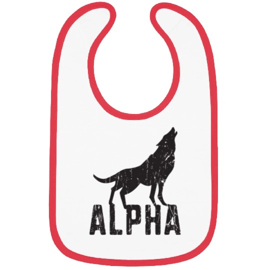 Alpha - wolf lover Bibs
